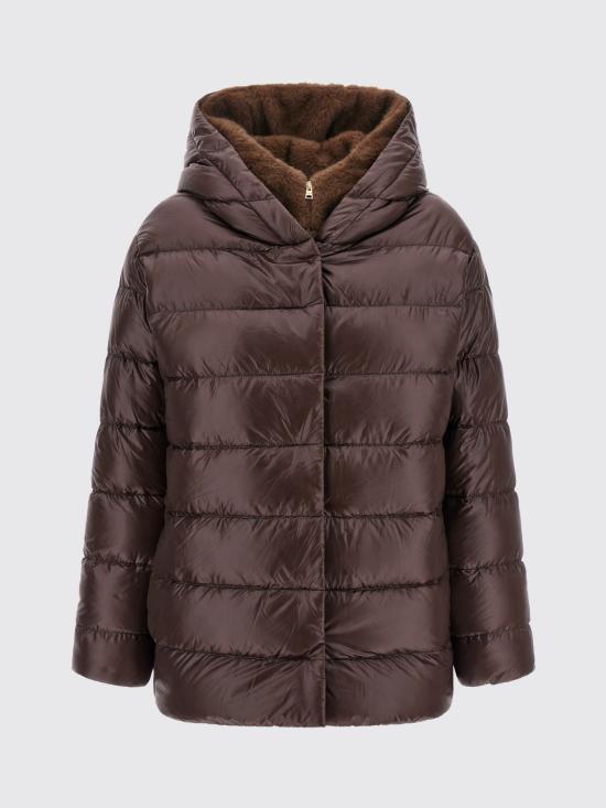 26FW 에르노 밍크 퍼 이펙트 파카 재킷 밍크 퍼 이펙트 파카 재킷 PI002312D12017Z 8810 Brown - HERNO