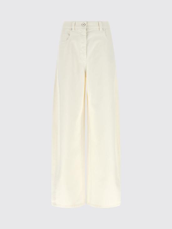 26FW 브루넬로 쿠치넬리 스트레이트 팬츠 MPH81P4059 C1101 White - BRUNELLO CUCINELLI