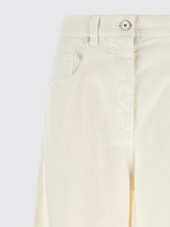 26FW 브루넬로 쿠치넬리 스트레이트 팬츠 MPH81P4059 C1101 White - BRUNELLO CUCINELLI
