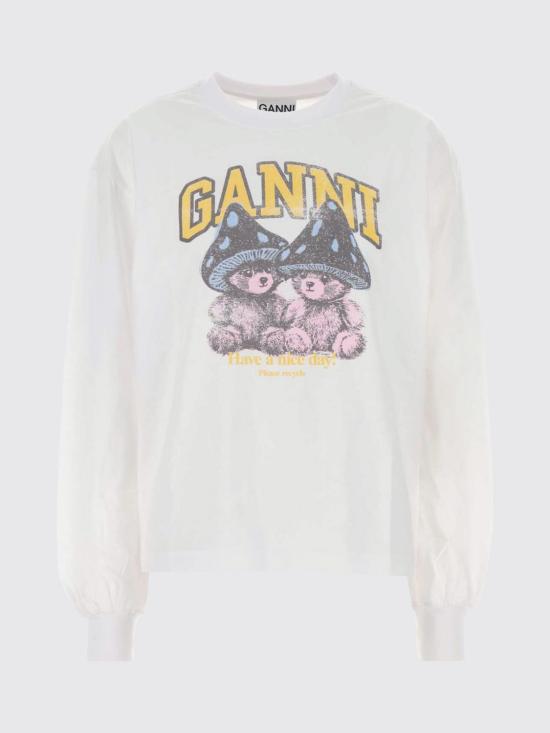 26FW 가니 긴팔 티셔츠 A1050304 151 White - GANNI