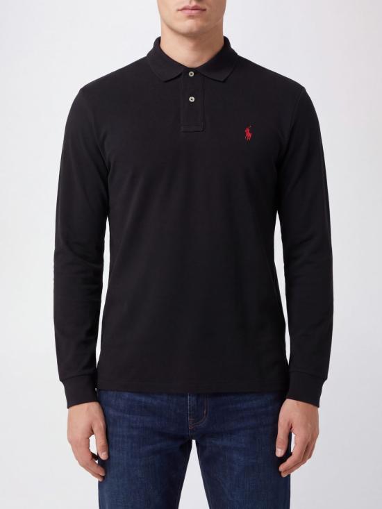 26FW 폴로 랄프로렌 클래식 핏 코튼 폴로 셔츠 710680790 045 Black