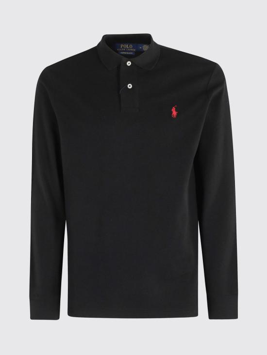 26FW 폴로 랄프로렌 클래식 핏 코튼 폴로 셔츠 710680790 045 Black - POLO RALPH LAUREN