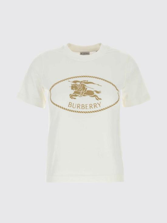 26FW 버버리 나이트 스탬프 코튼 티셔츠 8109817 Beige - BURBERRY