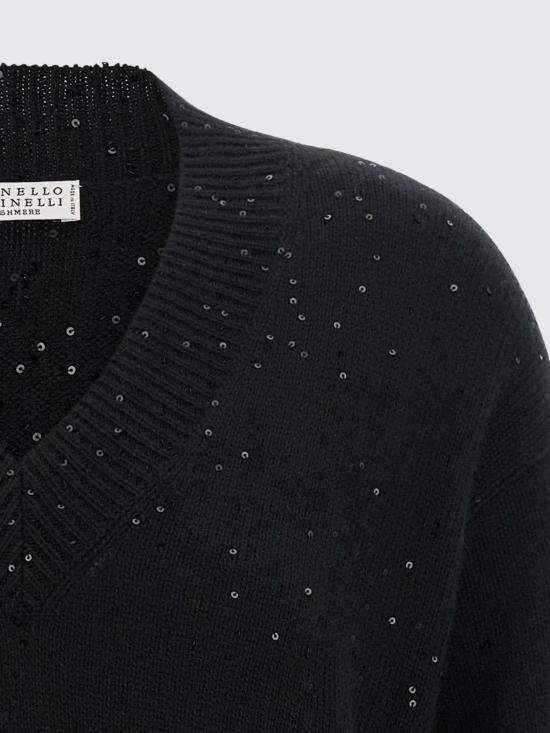26FW 브루넬로 쿠치넬리 스웨터 M73540802 C101 Black - BRUNELLO CUCINELLI