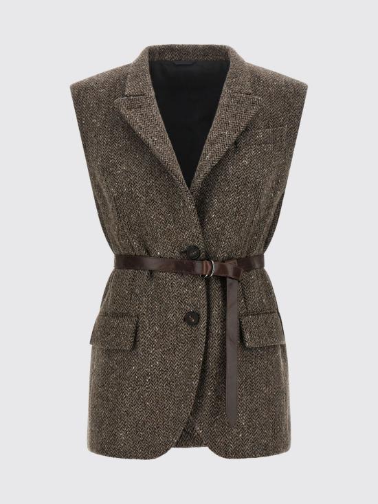 26FW 브루넬로 쿠치넬리 베스트 MG5667253 C004 Brown - BRUNELLO CUCINELLI
