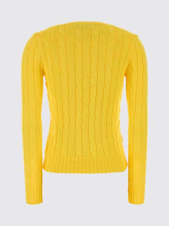 26FW 폴로 랄프로렌 포니 로고 피마코튼 케이블 니트 스웨터 211971869 013 Yellow - POLO RALPH LAUREN