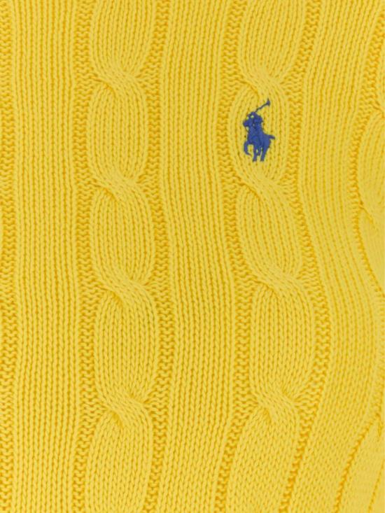 26FW 폴로 랄프로렌 포니 로고 피마코튼 케이블 니트 스웨터 211971869 013 Yellow - POLO RALPH LAUREN