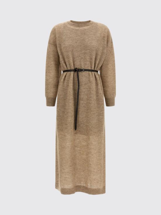 26FW 브루넬로 쿠치넬리 롱 원피스 MGG270A90P CZA11 Beige - BRUNELLO CUCINELLI