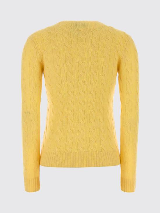 26FW 폴로 랄프로렌 폴로 자수 케이블 니트 스웨터 211971865 007 Yellow - POLO RALPH LAUREN