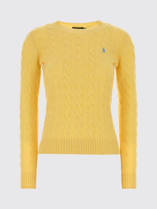 26FW 폴로 랄프로렌 폴로 자수 케이블 니트 스웨터 211971865 007 Yellow - POLO RALPH LAUREN