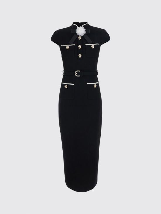 26FW 셀프 포트레이트 롱 원피스 AW26074MBB Black - SELF PORTRAIT