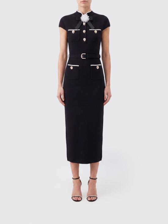 26FW 셀프 포트레이트 롱 원피스 AW26074MBB Black