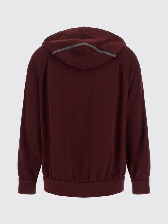 26FW 브루넬로 쿠치넬리 모닐리 체인 후드 집업 MP828SM606 C9813 Wine - BRUNELLO CUCINELLI
