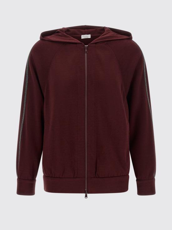 26FW 브루넬로 쿠치넬리 모닐리 체인 후드 집업 MP828SM606 C9813 Wine - BRUNELLO CUCINELLI