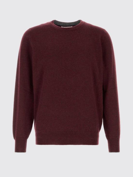 26FW 브루넬로 쿠치넬리 스웨터 MQS00100 CFH34 Burgundy - BRUNELLO CUCINELLI