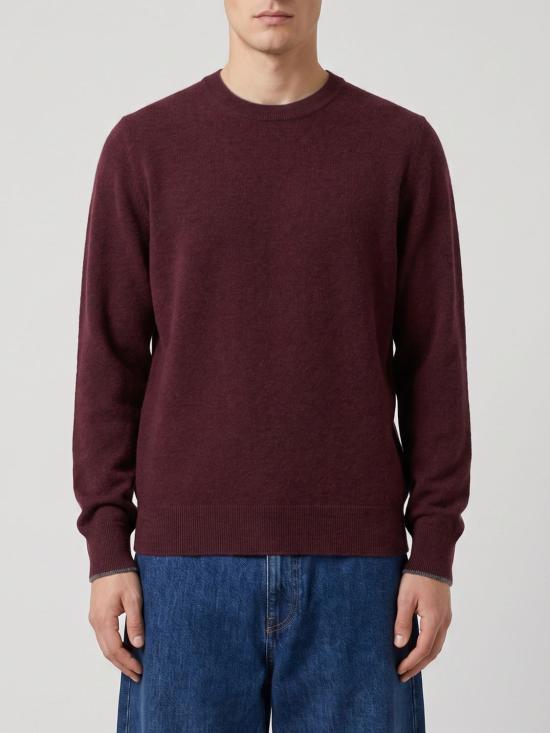 26FW 브루넬로 쿠치넬리 스웨터 MQS00100 CFH34 Burgundy