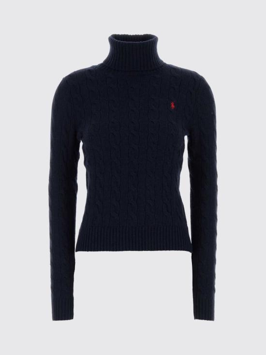 26FW 폴로 랄프로렌 울 캐시미어 케이블 니트 터틀넥 211888686 007 Blue - POLO RALPH LAUREN
