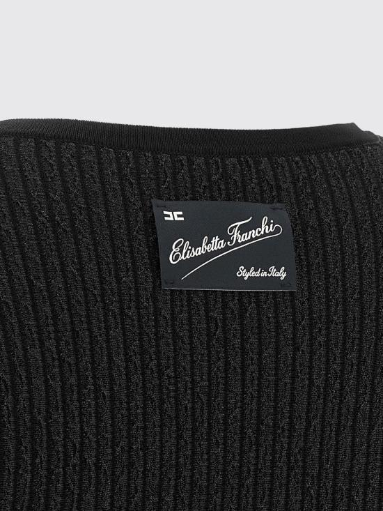 26FW 엘리자베타프랜치 미디 원피스 AM12S66E2 110 Black - ELISABETTA FRANCHI