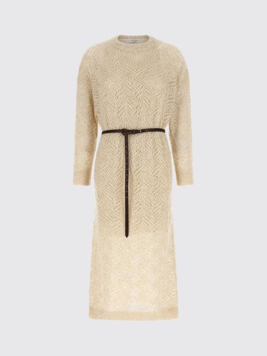 26FW 브루넬로 쿠치넬리 롱 원피스 MRG562A90 CEZ53 Beige - BRUNELLO CUCINELLI