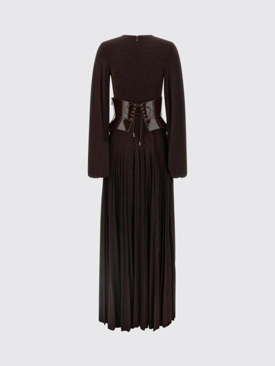 26FW 엘리자베타프랜치 롱 원피스 ABR1566E2 EV9 Brown - ELISABETTA FRANCHI