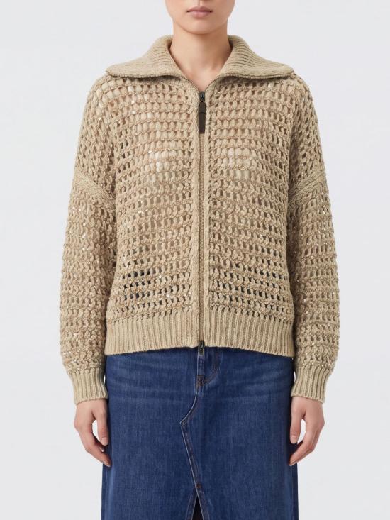26FW 브루넬로 쿠치넬리 가디건 MGO378806 CVA05 Beige