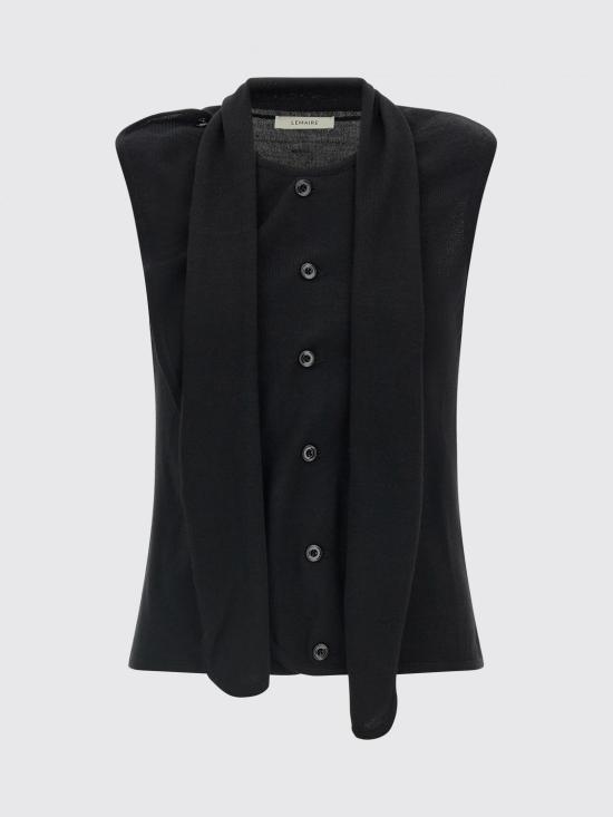 26FW 르메르 민소매 티셔츠 PO0053LK1063 BK999 Black - LEMAIRE