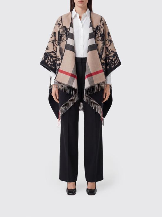 26FW 버버리 EKD 리버시블 체크 울 케이프 8074875 Beige