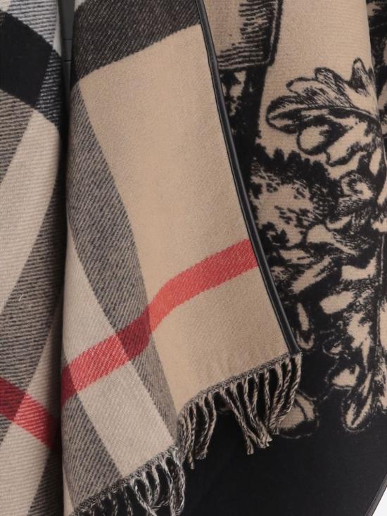 26FW 버버리 EKD 리버시블 체크 울 케이프 8074875 Beige - BURBERRY