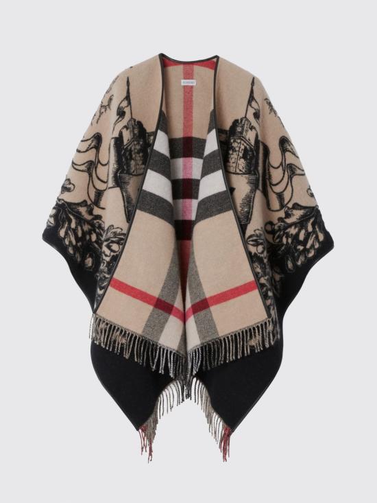 26FW 버버리 EKD 리버시블 체크 울 케이프 8074875 Beige - BURBERRY