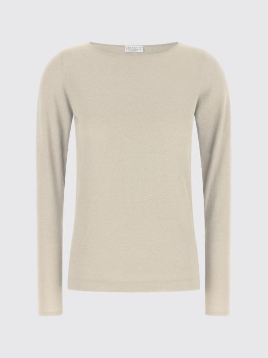 26FW 브루넬로 쿠치넬리 스파클링 캐시미어 실크 스웨터 M41800008 C077 Beige - BRUNELLO CUCINELLI