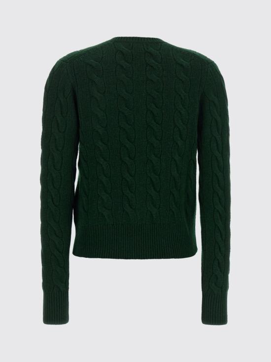 26FW 폴로 랄프로렌 로고 자수 크루넥 가디건 211972104 503 Green - POLO RALPH LAUREN