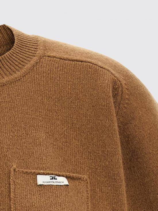 26FW 엘리자베타프랜치 반팔 티셔츠 MK11T66E2 AI6 Brown - ELISABETTA FRANCHI