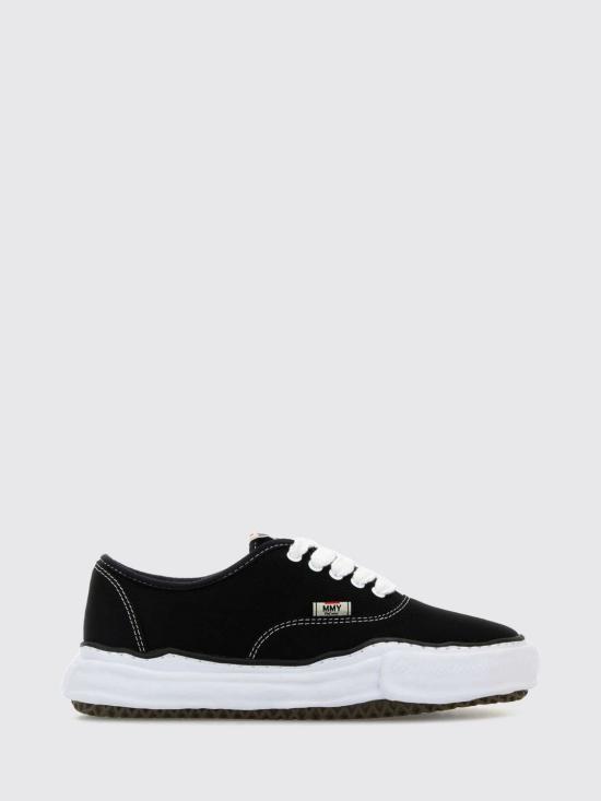 26FW 메종 미하라 야스히로 베이커 OG 솔 캔버스 로우 컷 A02FW704 Black