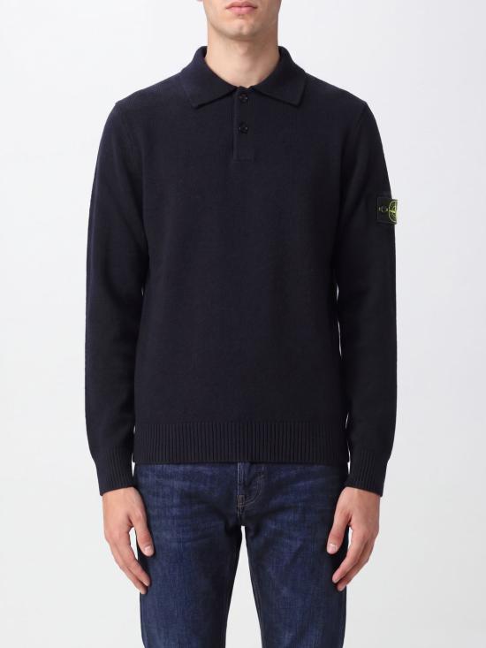 26FW 스톤 아일랜드 와펜 패치 니트 5100018S00B4 V0020 Navy