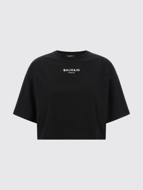 26FW 발망 반팔 티셔츠 HF1EE145BD10 EAB Black - BALMAIN