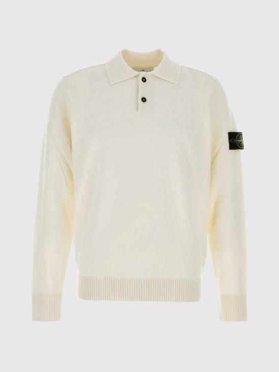 26FW 스톤 아일랜드 와펜 패치 니트 5100018S00B4 V0093 White - STONE ISLAND
