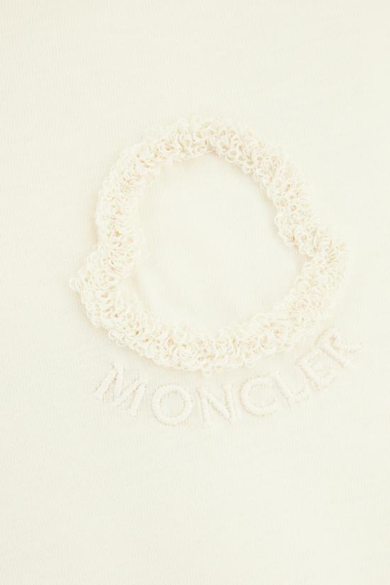 26SS 몽클레어 자수 로고 코튼 티셔츠 8C0006189AUO 034 Bianco - MONCLER
