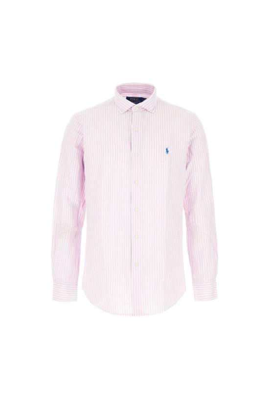 26SS 폴로 랄프로렌 긴팔 셔츠 710B16700 002 PINK WHITE