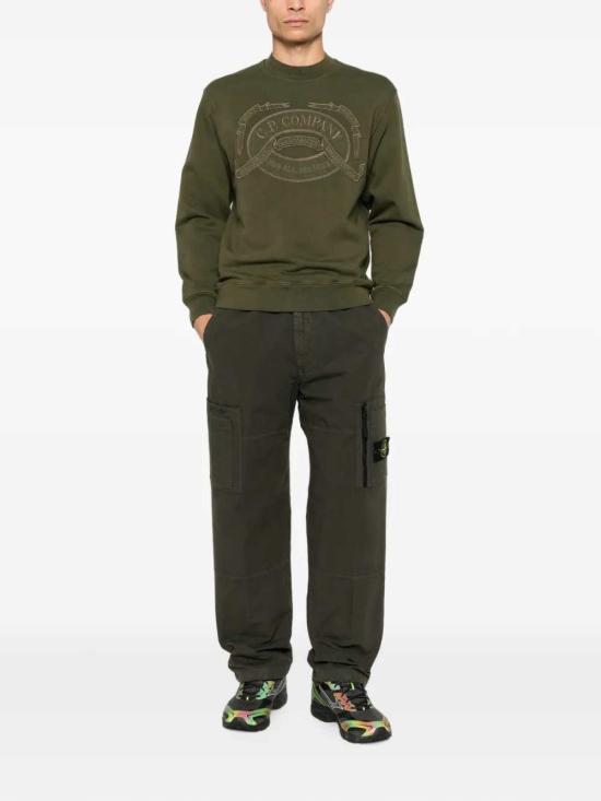 26FW 스톤 아일랜드 와펜 로고 오가닉 코튼 립스탑 루즈핏 카고 팬츠 L2S15 3100015 S0211 V0078 COAL GREY DOM - STONE ISLAND