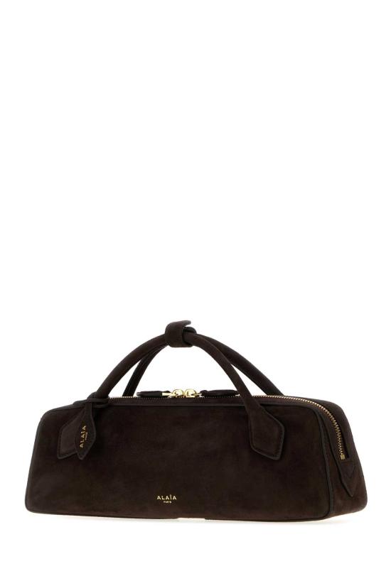 26FW 알라이아 르 테켈 스웨이드 고트스킨 클러치 AA1S06026CA328 U15 Brown - ALAIA