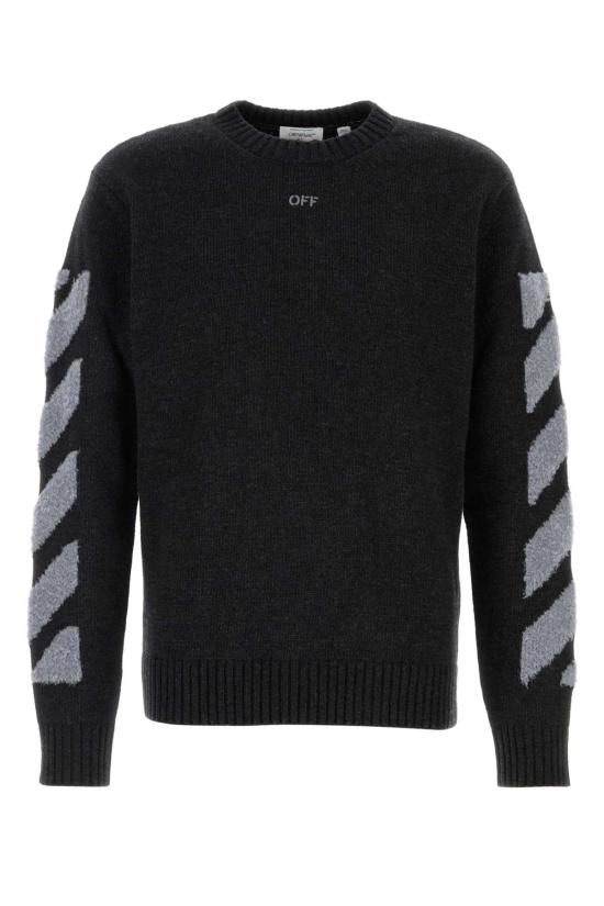 26FW 오프화이트 스웨터 44MHE087F26K002010 ANTRACITE Black