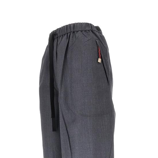 26FW 프라다 울 모헤어 캐주얼 팬츠 울 모헤어 캐주얼 팬츠 P258KSOOO17LK Grey - PRADA