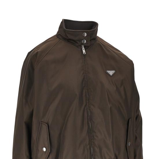 26FW 프라다 삼각 로고 리나일론 봄버 자켓 292389SOOO1WQ8 Brown - PRADA