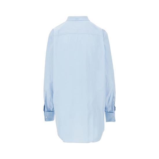 26FW 프라다 오버사이즈 코튼 포플린 셔츠 P482JRSOOO126L Blue - PRADA