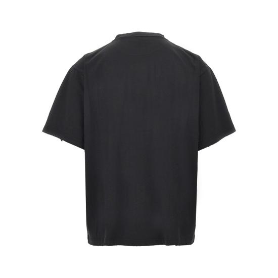 26FW 발렌시아가 빈티지 홀리데이 코튼 티셔츠 A001VVTUVO8 Black - BALENCIAGA