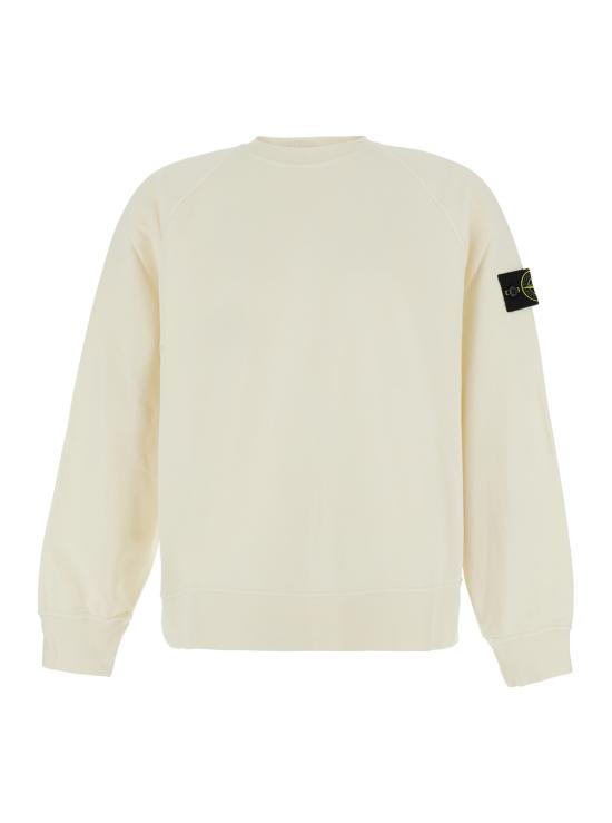 26FW 스톤 아일랜드 오가닉 코튼 플리스 오버사이즈핏 크루넥 스웨트셔츠 L2S156100008S0051V0093 White