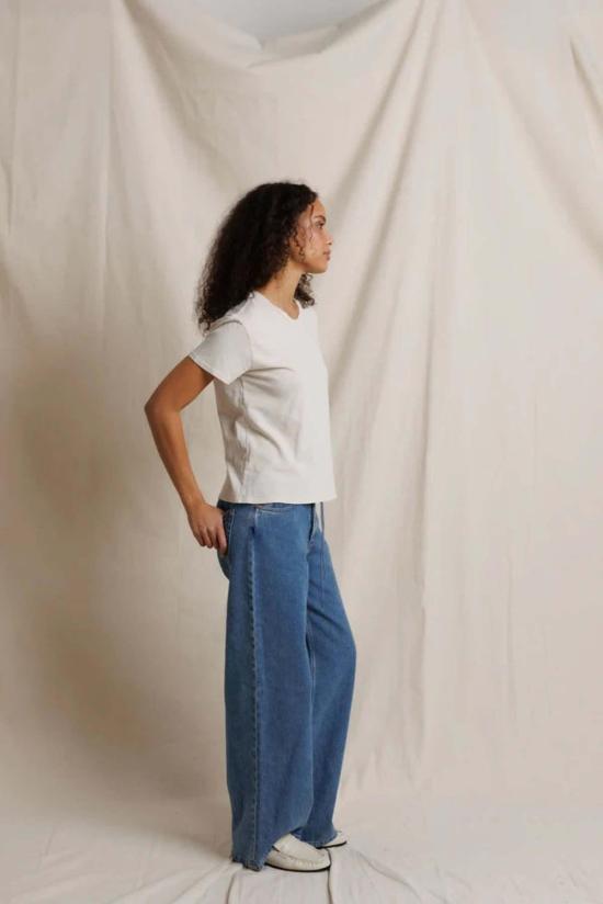  퍼펙트 화이트 티 반팔 티셔츠 할리 박스 크루 티 - PERFECT WHITE TEE