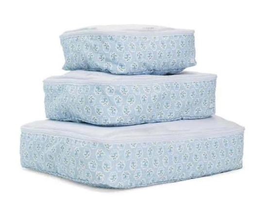  TRVL Designs 캐리어 Trvl Designs Luxe Packing Squad Packing Cube Set Petite Fleur Blue