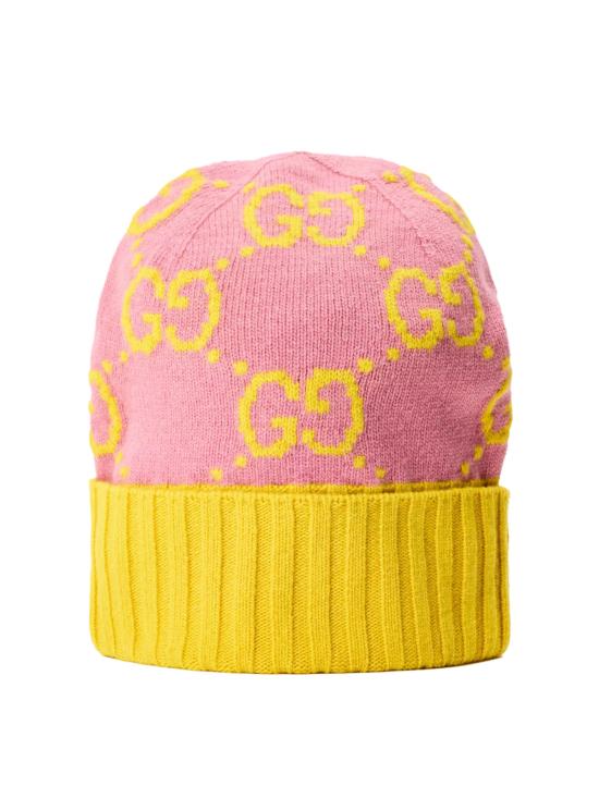 26FW 구찌 GG 모노그램 울 비니 6761103G2065975 PINK - GUCCI