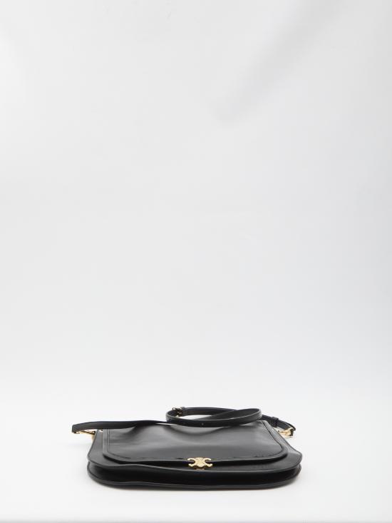 26FW 셀린느 소프트 트리옹프 베사체 서플 샤이니 램스킨 백 123632T88 BLACK - CELINE